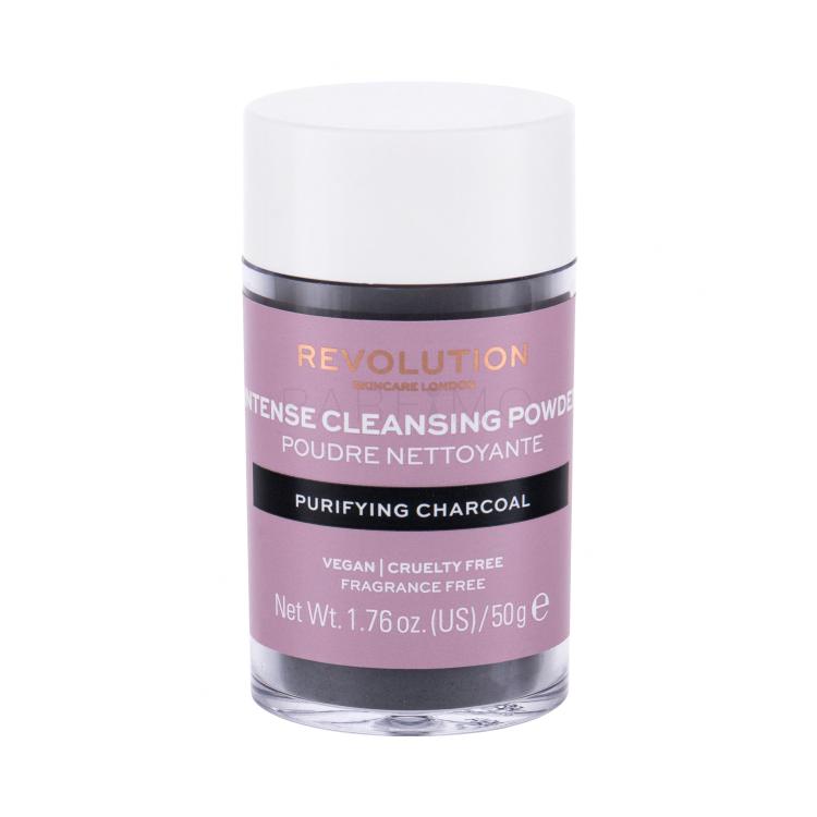 Revolution Skincare Cleansing Powder Purifying Charcoal Schiuma detergente donna 50 g