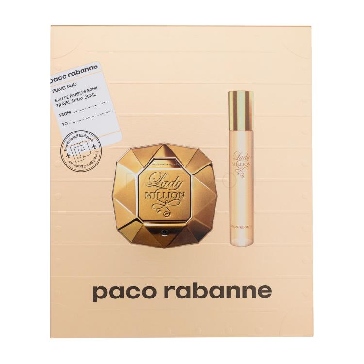 Paco Rabanne Lady Million Pacco regalo eau de parfum 80 ml + eau de parfum 20 ml
