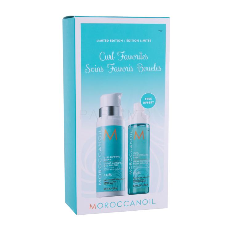 Moroccanoil Curl Favorites Pacco regalo crema per capelli ricci Curl Defining Cream 250 ml + spray per capelli Curl Re-Energizing Spray 160 ml