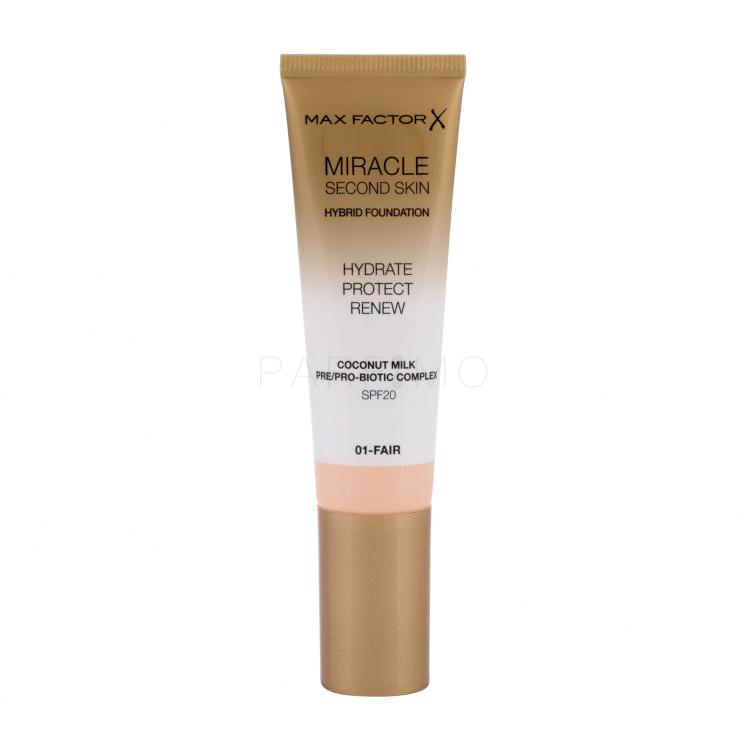 Max Factor Miracle Second Skin SPF20 Fondotinta donna 30 ml Tonalità 01 Fair