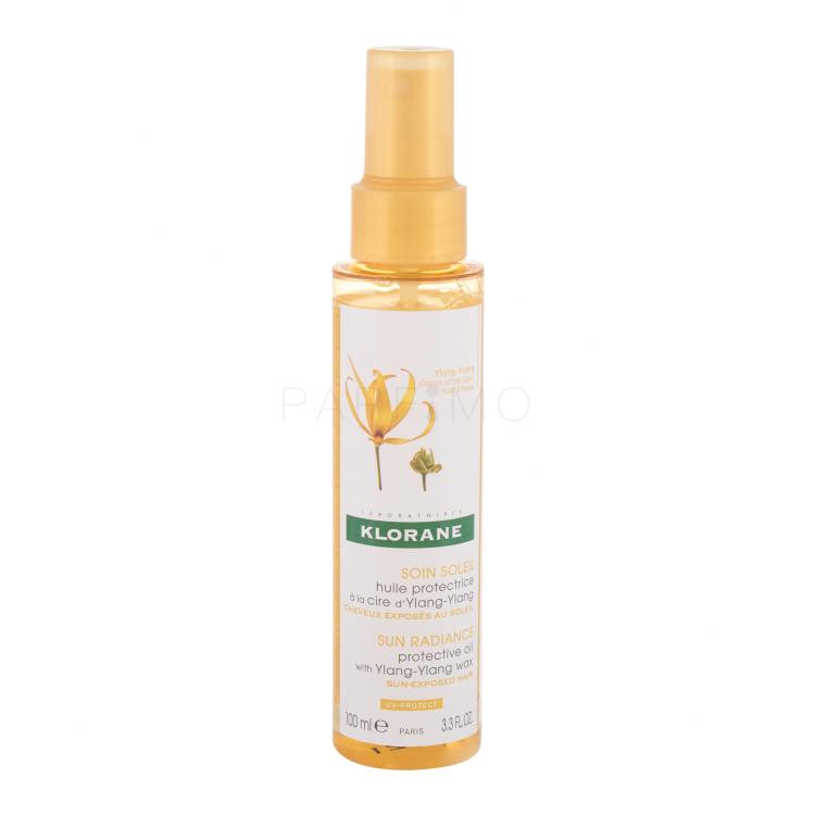 Klorane Ylang-Ylang Wax Sun Radiance Protective Oil Olio per capelli donna 100 ml