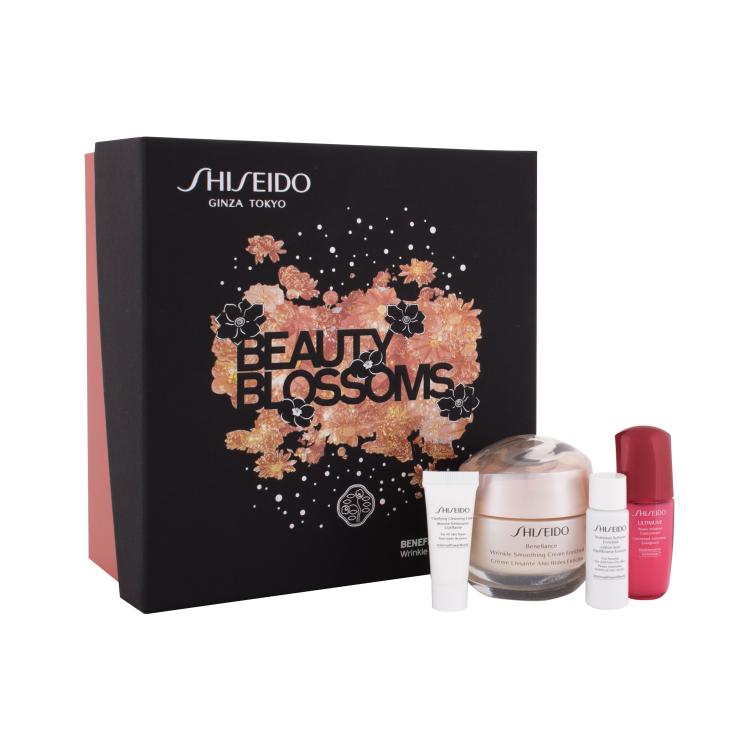 Shiseido Benefiance Beauty Blossoms Pacco regalo crema giorno Benefiance Wrinkle Smoothing Cream Enriched 50 ml + mousse detergente Clarifying Cleansing Foam 5 ml + tonico Treatment Softener Enriched 7 ml + siero Ultimune Power Infusing Concentrate 10 ml