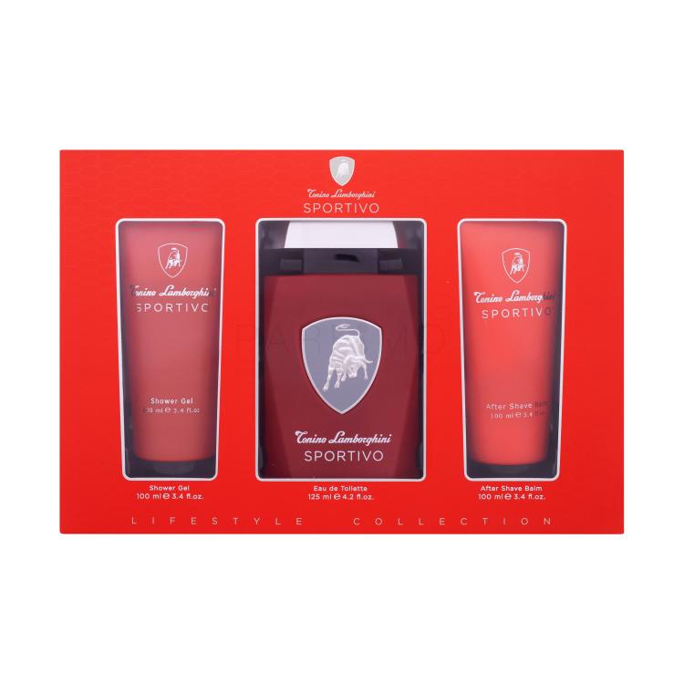 Lamborghini Sportivo Pacco regalo eau de toilette 125 ml + doccia gel 100 ml + balsamo dopobarba 100 ml