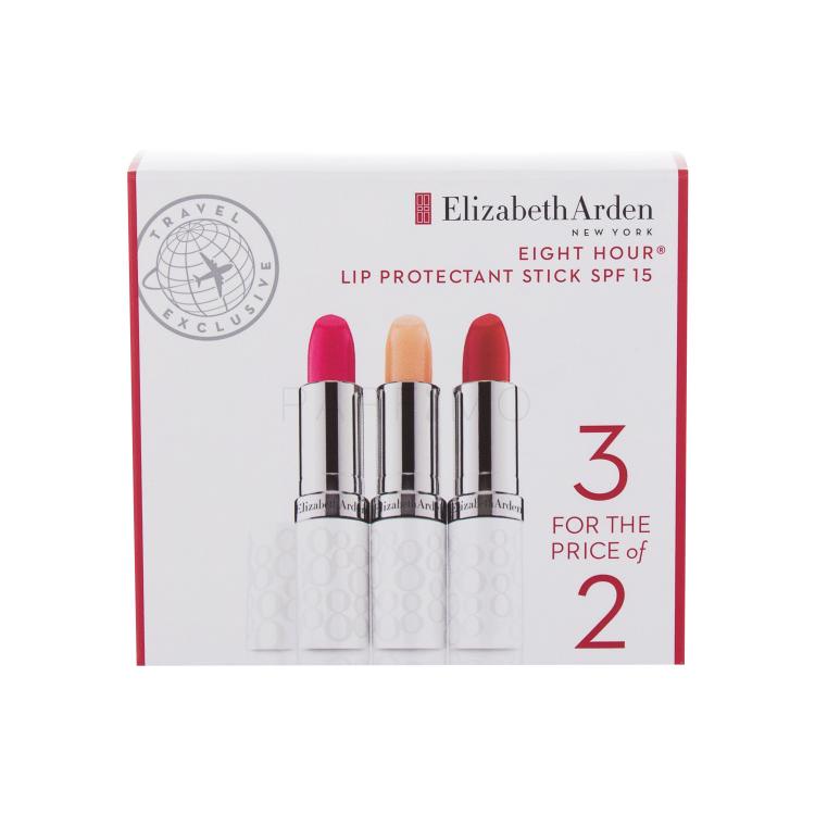 Elizabeth Arden Eight Hour Cream Lip Protectant Stick SPF15 Pacco regalo balsamo labbra 3,7 g + balsamo labbra 3,7 g Blush + balsamo labbra SPF15 3,7 g Berry