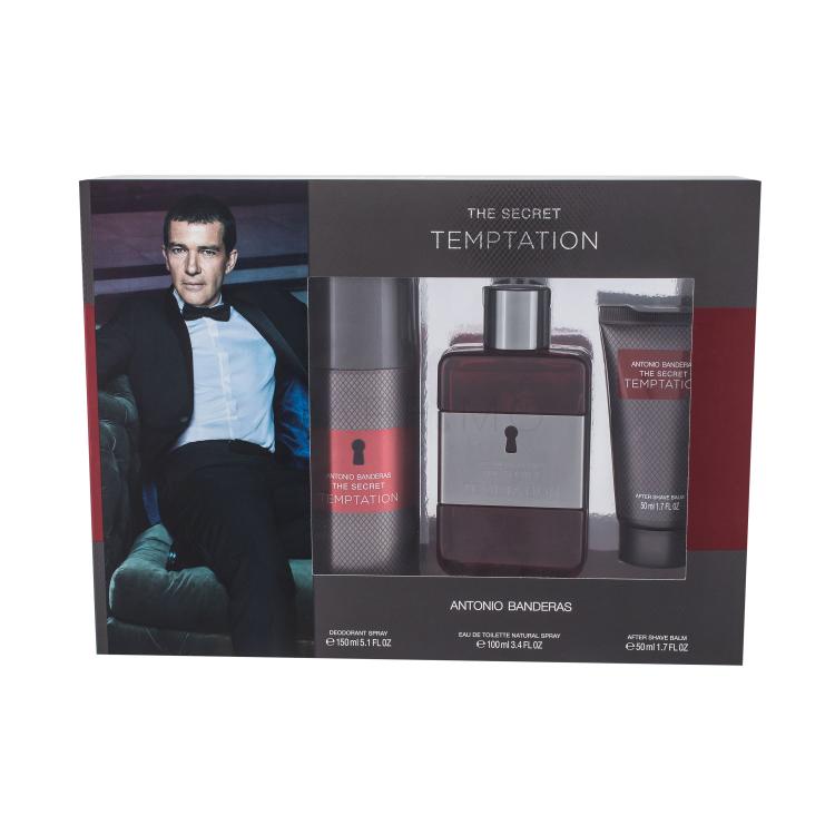 Antonio Banderas The Secret Temptation Pacco regalo eau de toilette 100 ml + deodorante 150 ml + balsamo dopobarba 50 ml