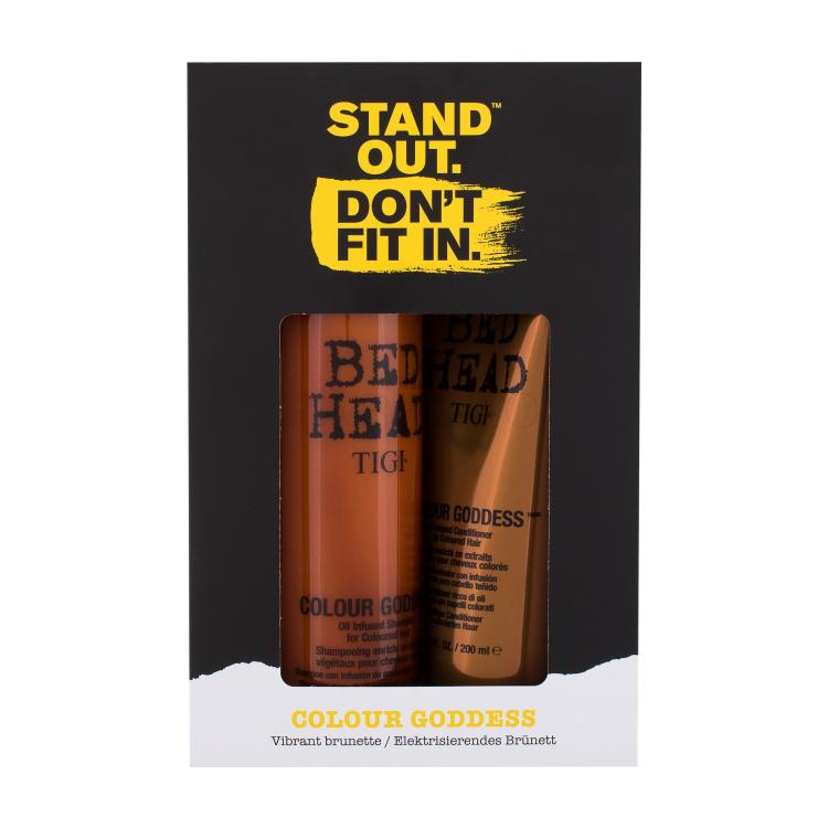 Tigi Bed Head Colour Goddess Stand out. Don&#039;t fit in. Pacco regalo shampoo Bed Head Color Goddess 400 ml + balsamo Bed Head Color Goddess 200 ml