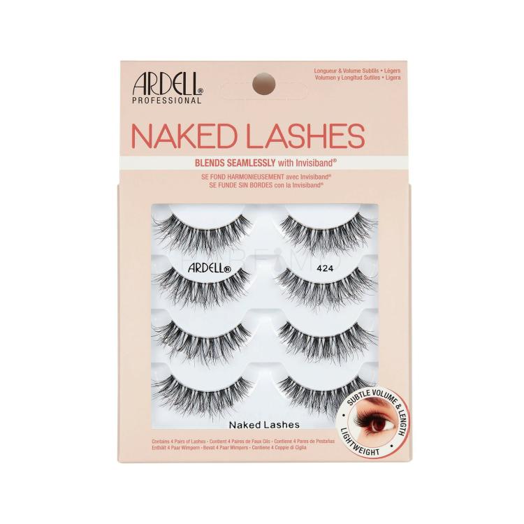 Ardell Naked Lashes 424 Ciglia finte donna 4 pz Tonalità Black