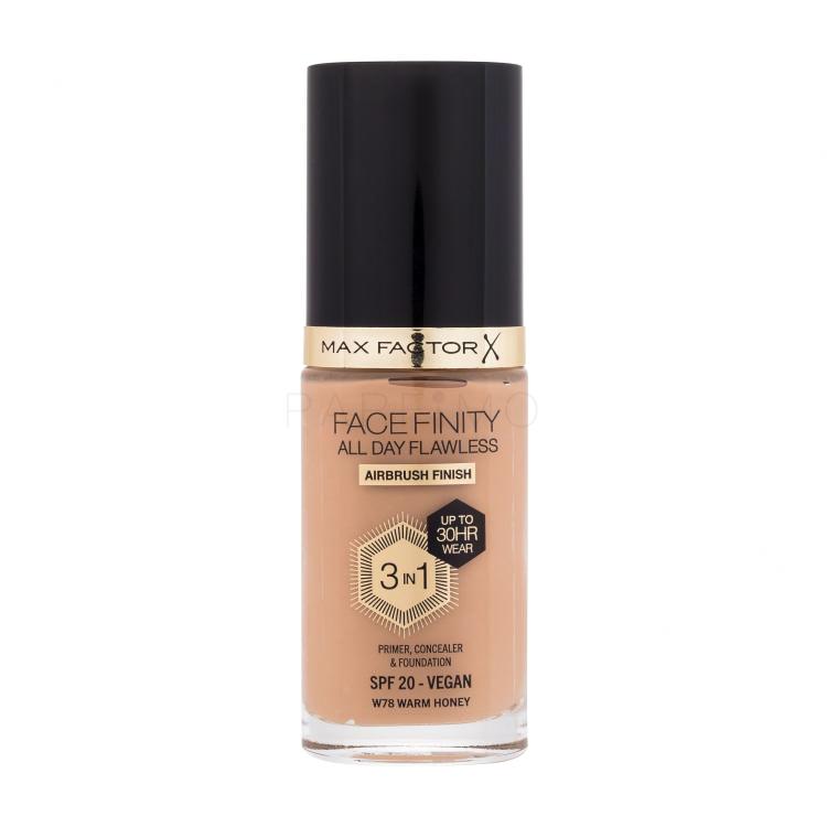 Max Factor Facefinity All Day Flawless SPF20 Fondotinta donna 30 ml Tonalità W78 Warm Honey