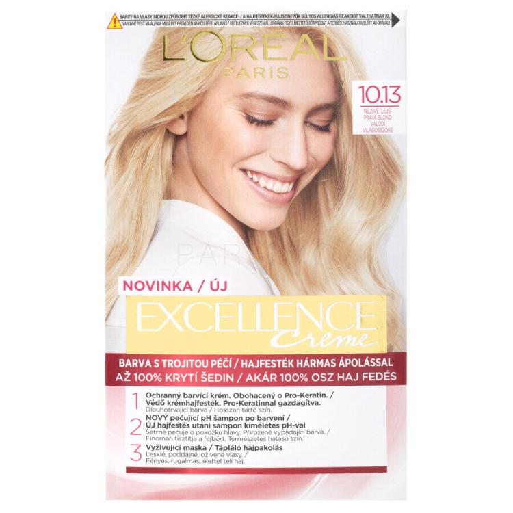 L&#039;Oréal Paris Excellence Creme Triple Protection Tinta capelli donna 48 ml Tonalità 10,13 Natural Light Baby Blonde