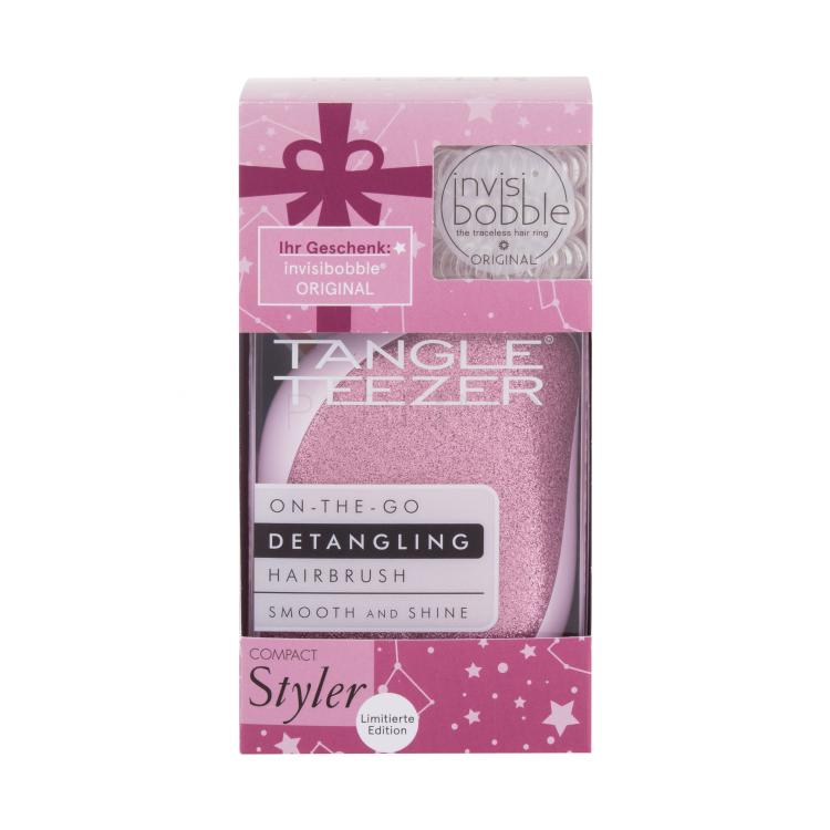 Tangle Teezer Compact Styler Pacco regalo spazzola per capelli compatta 1 pz + fasce per capelli Invisibobble 3 pz
