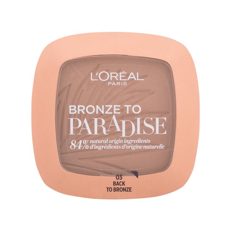 L&#039;Oréal Paris Bronze To Paradise Bronzer donna 9 g Tonalità 03 Back To Bronze