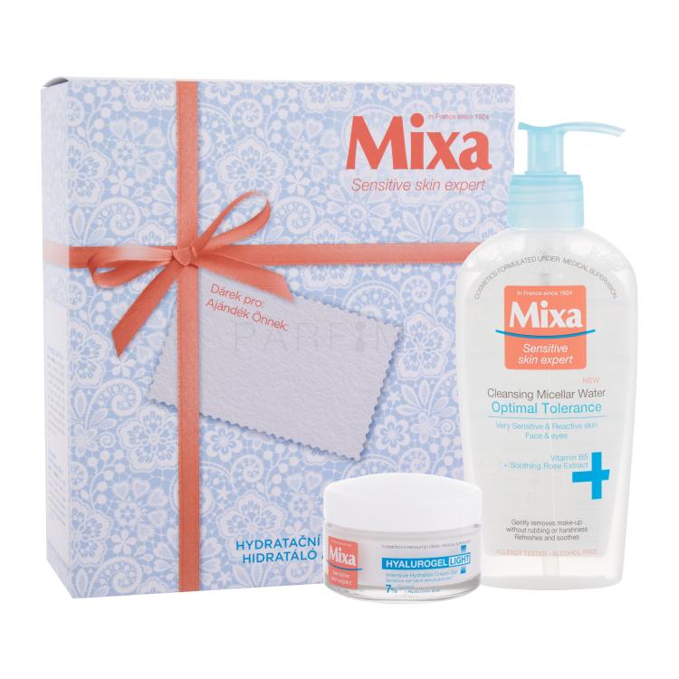 Mixa Hyalurogel Pacco regalo crema per il viso Sensitive Skin Expert Hyalurogel Light 50 ml  +acqua micellare Sensitive Skin Expert Optimal Tolerance 200 ml
