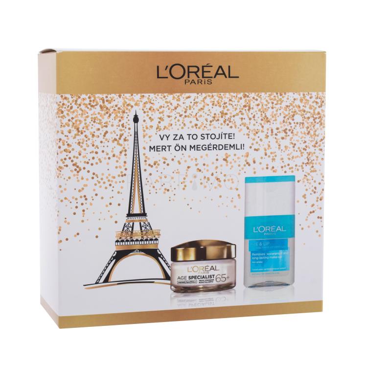 L&#039;Oréal Paris Age Specialist 65+ Pacco regalo crema giornoAge Specialist 65+ 50 ml + struccante occhi Eye &amp; Lip Express Make-Up Remover 125 ml 200 ml