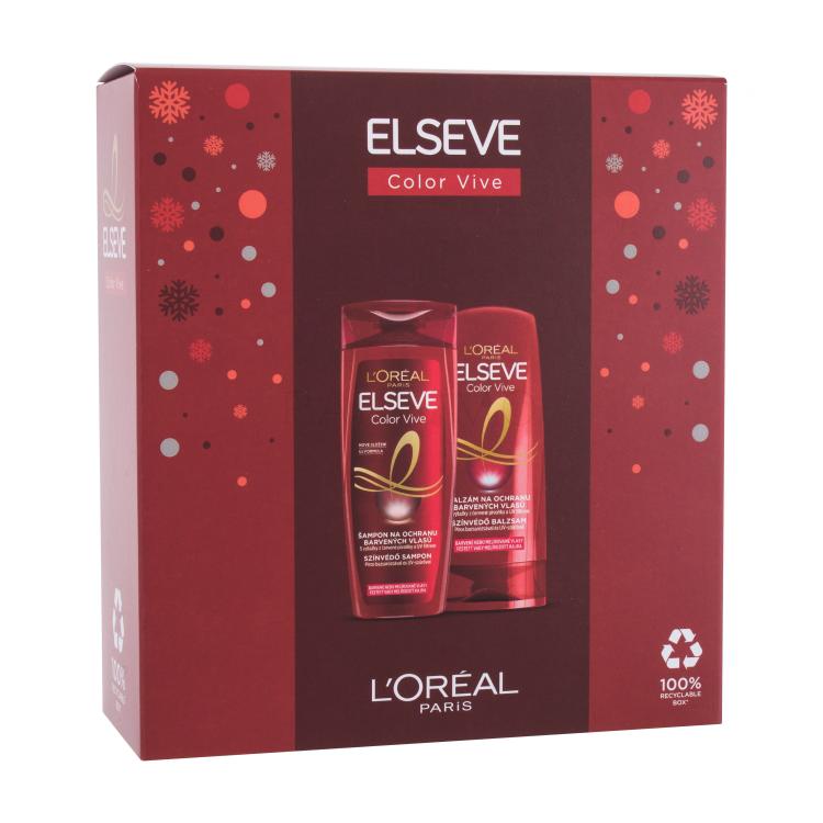 L&#039;Oréal Paris Elseve Color-Vive Pacco regalo shampoo Elseve Color Vive 250 ml + balsamo per capelli Elseve Color Vive 200 ml