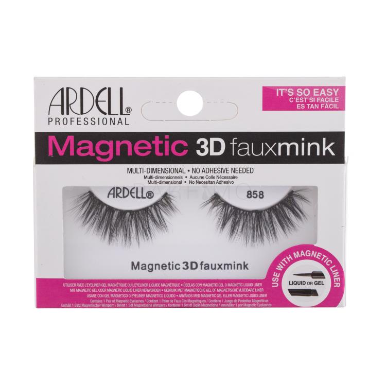 Ardell Magnetic 3D Faux Mink 858 Ciglia finte donna 1 pz Tonalità Black