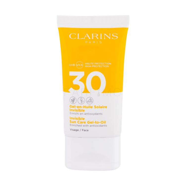 Clarins Sun Care Invisible Gel-to-Oil SPF30 Protezione solare viso donna 50 ml