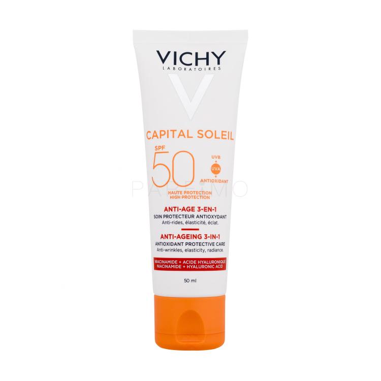 Vichy Capital Soleil Anti-Ageing 3-in-1 SPF50 Protezione solare viso donna 50 ml