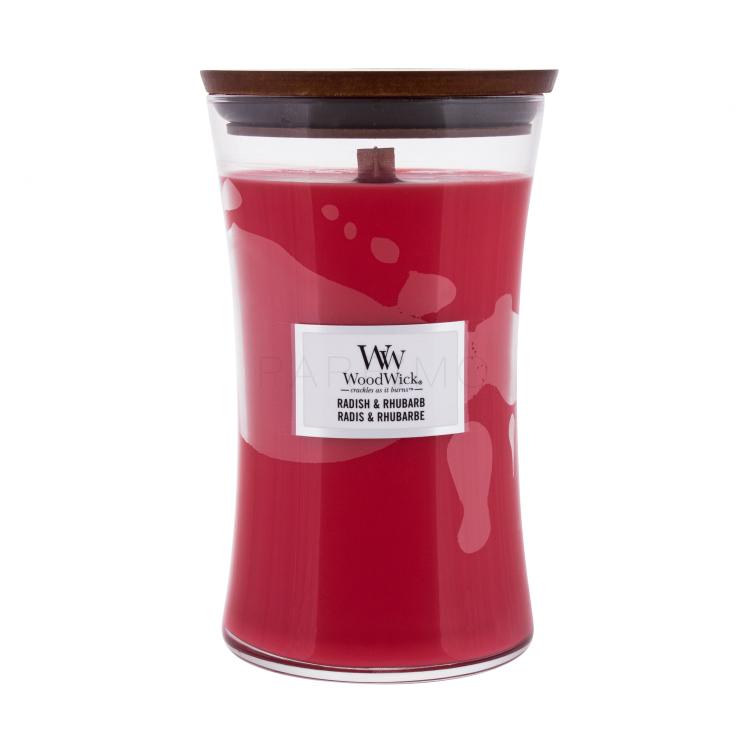 WoodWick Radish &amp; Rhubarb Candela profumata 610 g