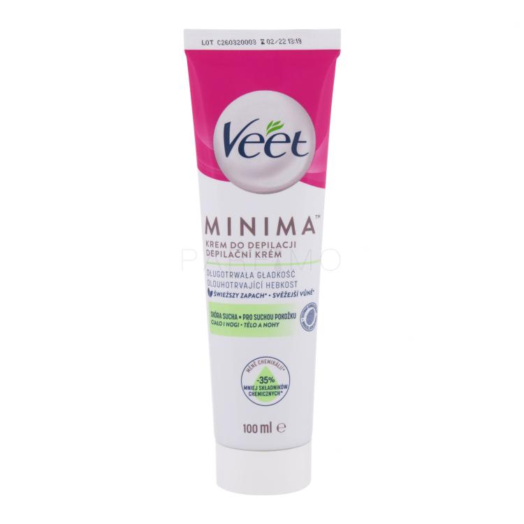 Veet Minima Hair Removal Cream Dry Skin Prodotti depilatori donna 100 ml