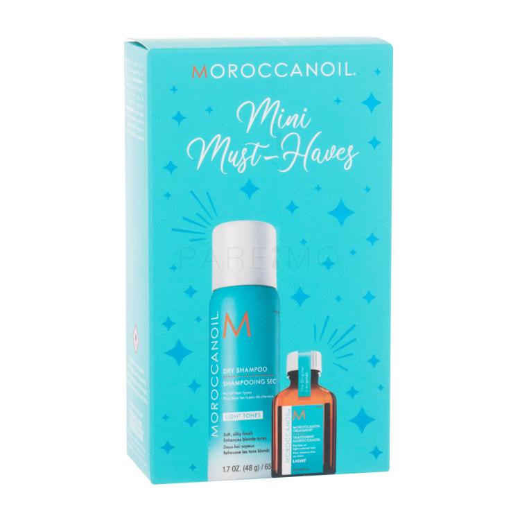 Moroccanoil Mini Must-Haves Pacco regalo olio per capelli Treatment 15 ml  + shampoo secco Dry Shampoo Light Tones 65 ml