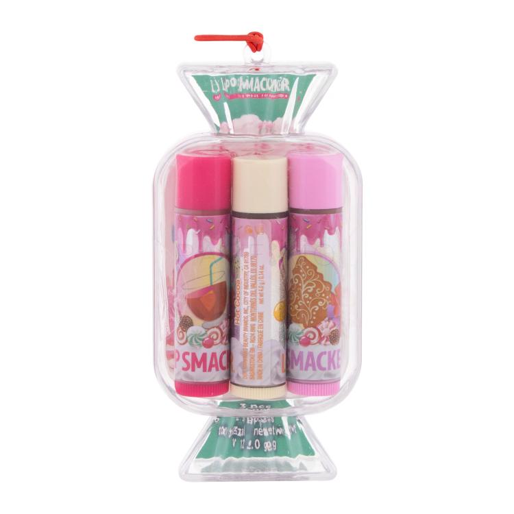Lip Smacker Candy Mistletoe Punch Pacco regalo balsamo labbra Candy 4 g + balsamo labbra Candy 4 g Hot Cocoa + balsamo labbra Candy 4 g  Sugar Cookie