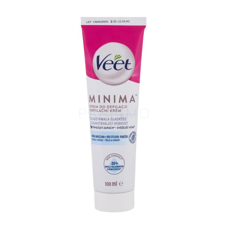 Veet Minima Hair Removal Cream Sensitive Skin Prodotti depilatori donna 100 ml