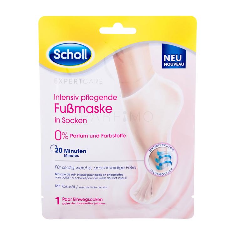 Scholl Expert Care Intensive Nourishing Foot Mask Coconut Oil Maschera per piedi donna 1 pz