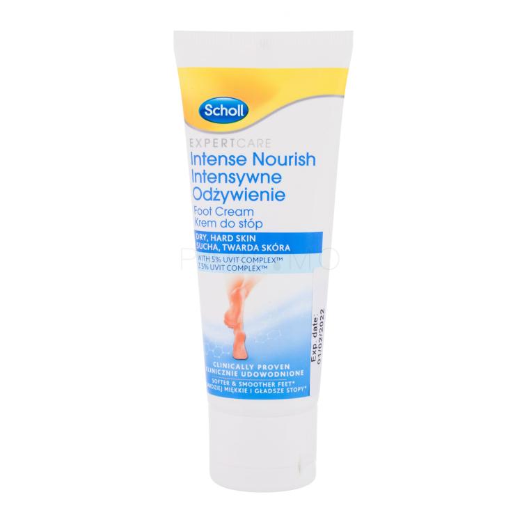 Scholl Expert Care Intense Nourish Foot Cream Dry, Hard Skin Crema per i piedi donna 75 ml