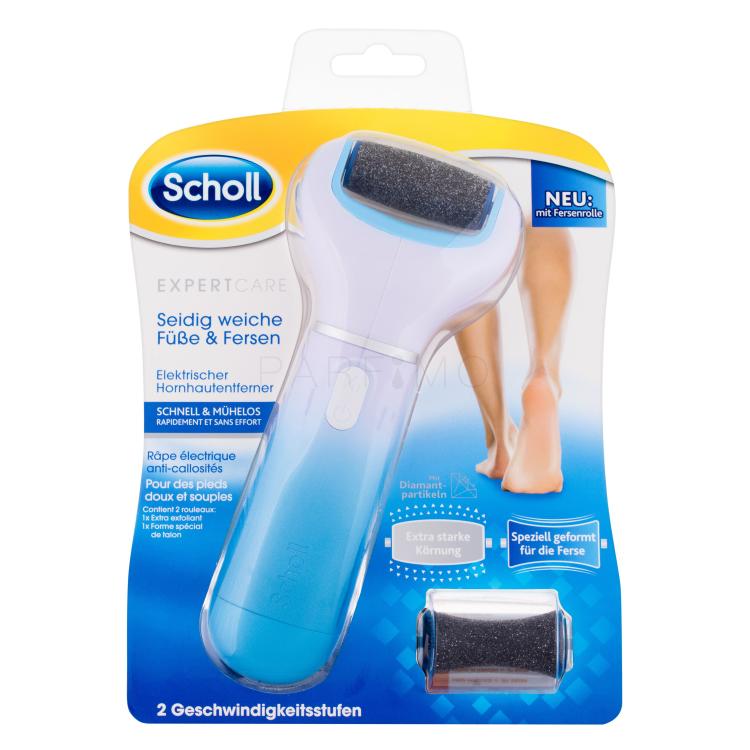 Scholl Expert Care Electronic Foot File Diamond Crystals Pacco regalo lima elettrica Expert Care Blue 1 pz + testine di ricambio Expert Care Cracked Skin 1 pz + batterie 4 pz