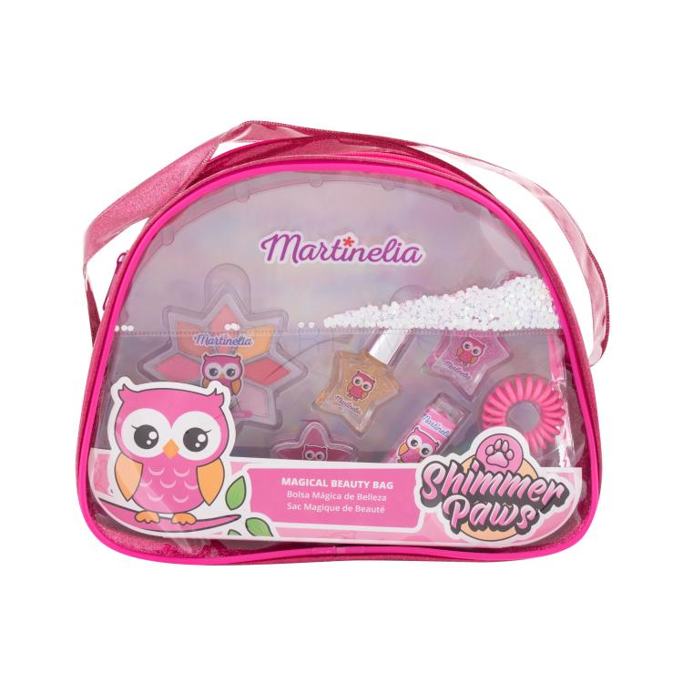 Martinelia Shimmer Paws Magical Beauty Bag Pacco regalo ombretto 2,8 g + lucidalabbra 2 g + rossetto 1,8 g + smalto 2 x 3 ml + elastico per capelli + trousse cosmetica