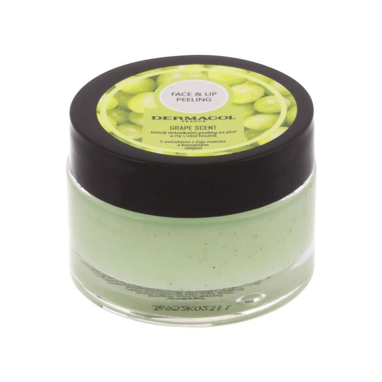 Dermacol Face &amp; Lip Peeling Grape Scent Peeling viso donna 50 g