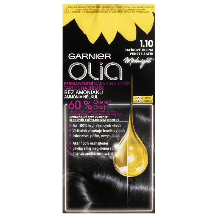 Garnier Olia Permanent Hair Color Tinta capelli donna 50 g Tonalità 1,10 Black Sapphire
