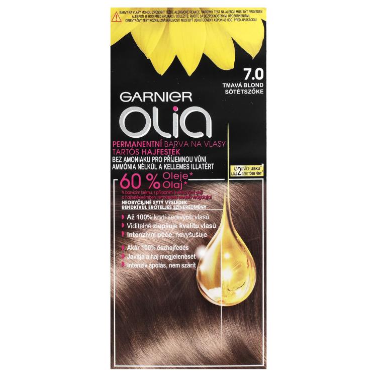 Garnier Olia Permanent Hair Color Tinta capelli donna 50 g Tonalità 7,0 Dark Blonde