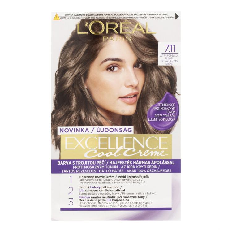 L&#039;Oréal Paris Excellence Cool Creme Tinta capelli donna 48 ml Tonalità 7,11 Ultra Ash Blond