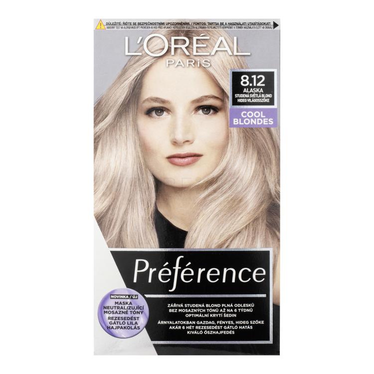 L&#039;Oréal Paris Préférence Cool Blondes Tinta capelli donna 60 ml Tonalità 8,12 Alaska