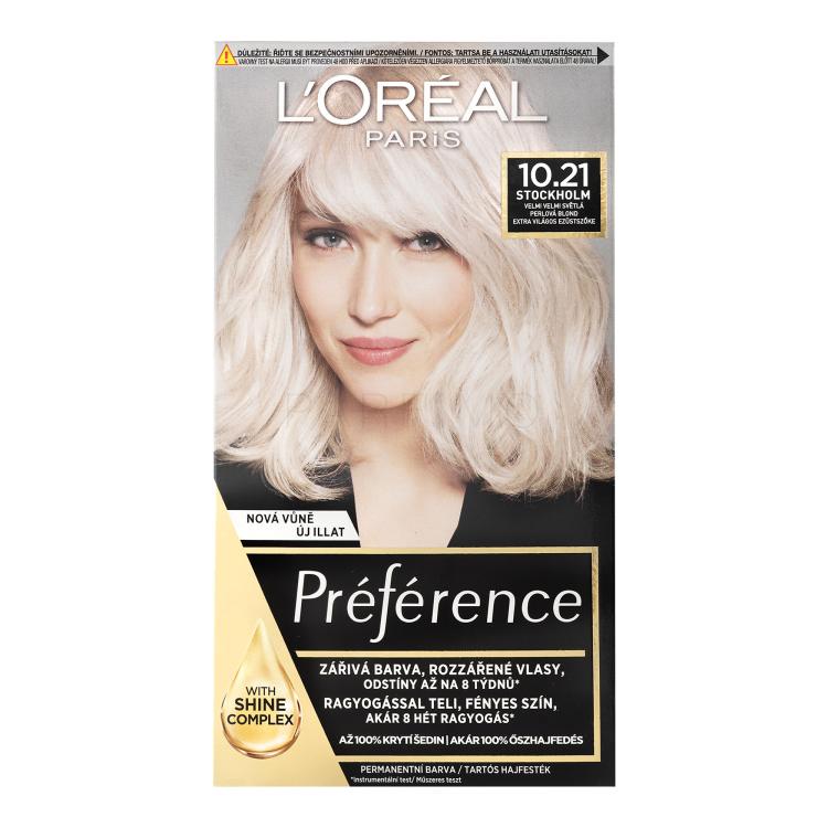 L&#039;Oréal Paris Préférence Tinta capelli donna 60 ml Tonalità 10,21 Stockholm