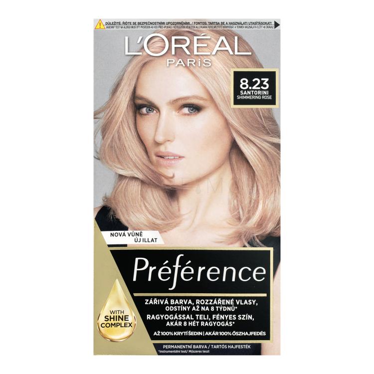 L&#039;Oréal Paris Préférence Tinta capelli donna 60 ml Tonalità 8,23 Santorini