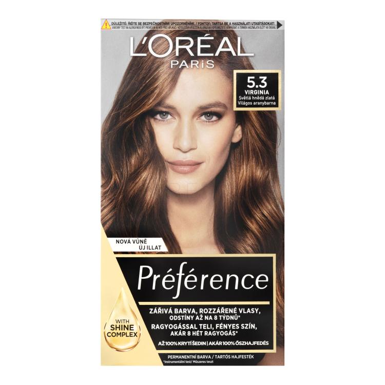 L&#039;Oréal Paris Préférence Tinta capelli donna 60 ml Tonalità 5,3 Virginia