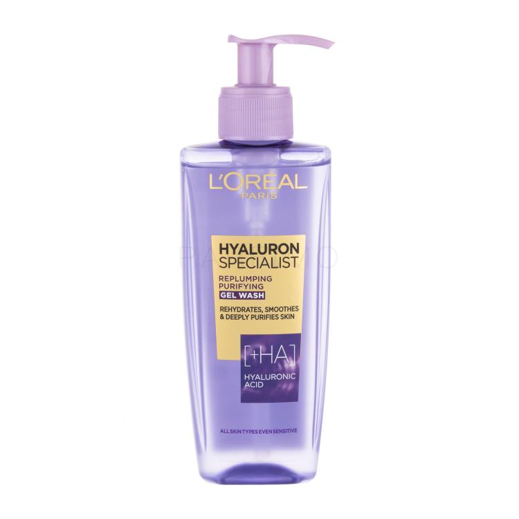 L&#039;Oréal Paris Hyaluron Specialist Replumping Purifying Gel Wash Gel detergente donna 200 ml