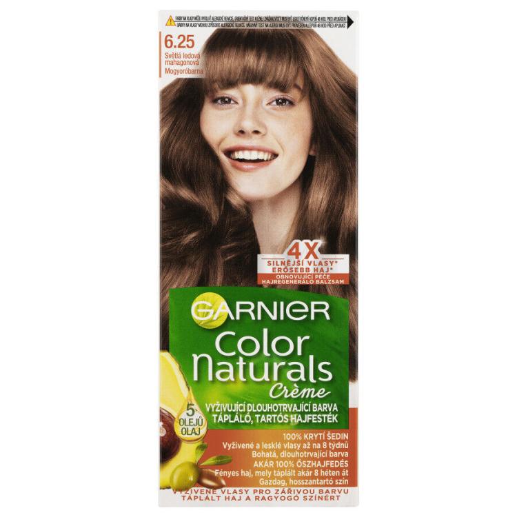 Garnier Color Naturals Créme Tinta capelli donna 40 ml Tonalità 6,25 Light Icy Mahogany