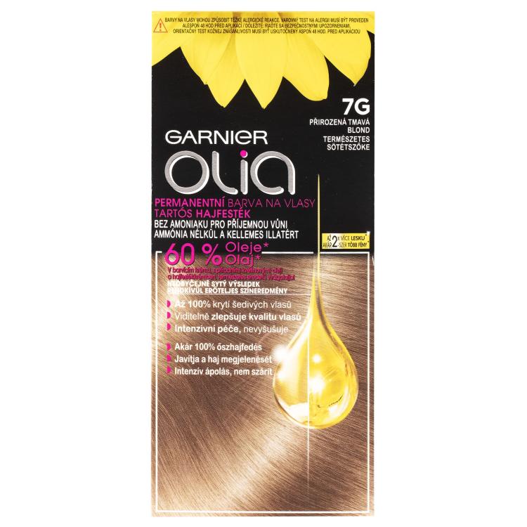Garnier Olia Permanent Hair Color Tinta capelli donna 50 g Tonalità 7G Dark Greige