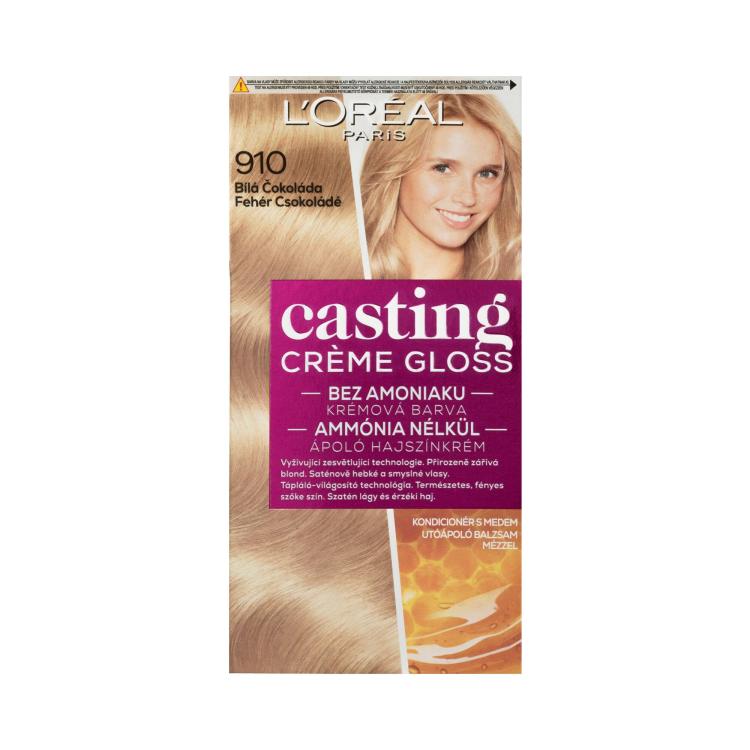 L&#039;Oréal Paris Casting Creme Gloss Tinta capelli donna 48 ml Tonalità 910 White Chocolate