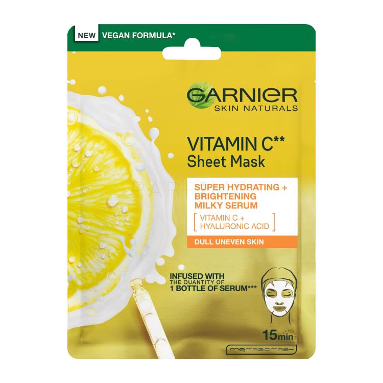 Garnier Skin Naturals Vitamin C Sheet Mask Maschera per il viso donna 1 pz