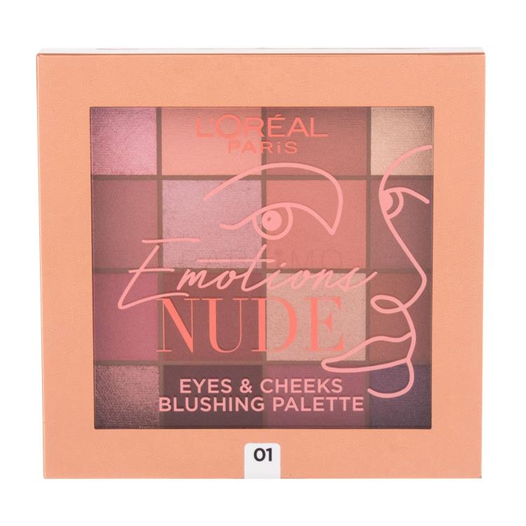 L&#039;Oréal Paris Emotions Nude Eyes &amp; Cheeks Ombretto donna 15 g Tonalità 01