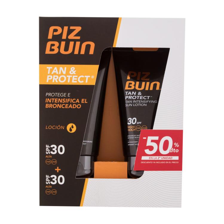 PIZ BUIN Tan &amp; Protect Tan Intensifying Sun Lotion SPF30 SET Pacco regalo latte solare Tan &amp; Protect Sun Lotion SPF30 2 x 150 ml