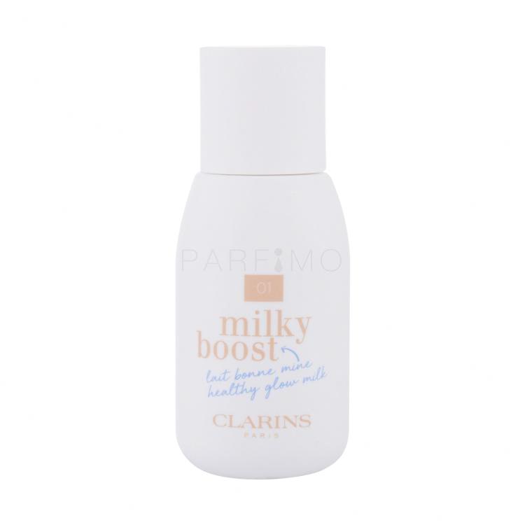 Clarins Milky Boost Fondotinta donna 50 ml Tonalità 01 Milky Cream