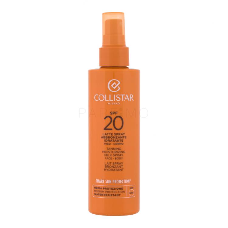 Collistar Smart Sun Protection Tanning Moisturizing Milk Spray SPF20 Protezione solare corpo 200 ml