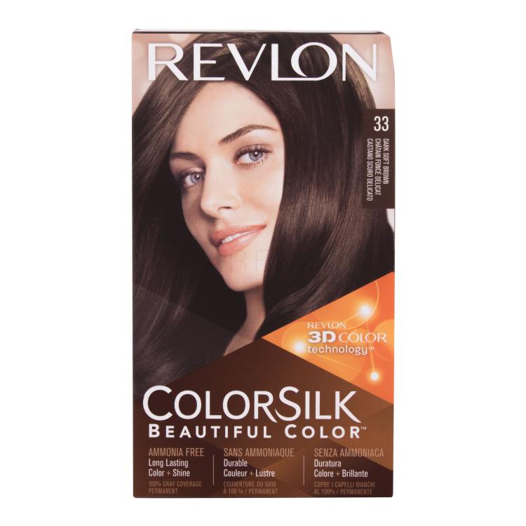 Revlon Colorsilk Beautiful Color Tinta capelli donna Tonalità 33 Dark Soft Brown Set
