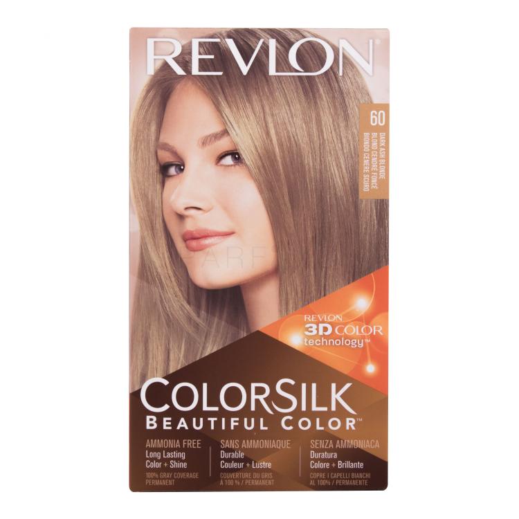 Revlon Colorsilk Beautiful Color Tinta capelli donna Tonalità 60 Dark Ash Blonde Set