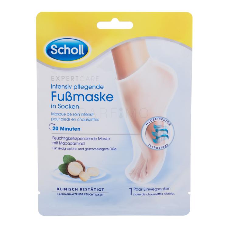 Scholl Expert Care Intensive Nourishing Foot Mask Macadamia Oil Maschera per piedi donna 1 pz